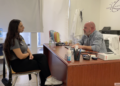 Mitchell’s office tours Galaxy Free Clinic in Westmont